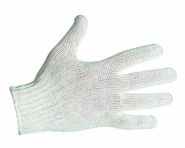 CERVA - AUK rukavice pletené z polyester/bavlna s pružnou manžetou - velikost 8